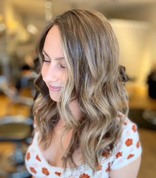 Dimensional brunette balayage created at Amy's Salon
