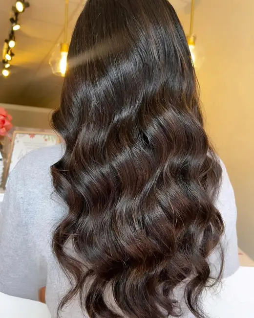 Rich chocolate brown waves